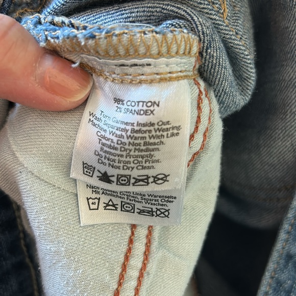 Eddie Bauer VGUC straight leg jeans with boot cut, - Picture 6 of 14